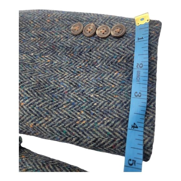 BEN SILVER Jacket Mens 42R Multi TWEED Herringbone Blazer Sport Coat Heavy Wool - Picture 10 of 13